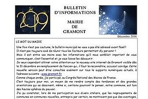Bulletin municipal de Gramont - Décembre 2018