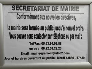 Fermeture Mairie Gramont Covid-19